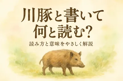 川 豚 と 書い て 何と 読む？読み方と意味をやさしく解説